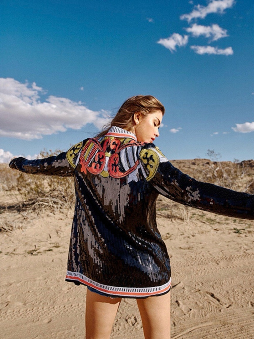 NASTY GAL sequin embellished jacket/blazer. Stunning colors.